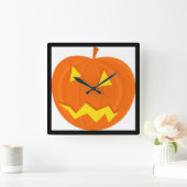 "HAPPY HALLOWEEN" PUMPKIN VIERKANTE KLOK (Huis)
