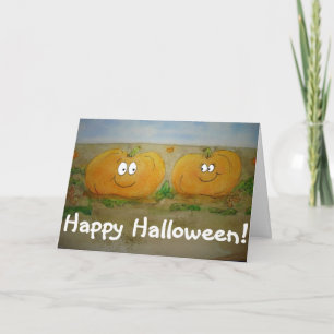 Happy Halloween Pumpkin-vriendenkaart voor paren Kaart