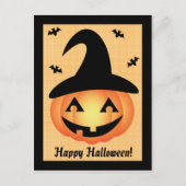 Happy Halloween Pumpkin Witch Briefkaart (Voorkant)