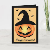 Happy Halloween - Pumpkin Witch Kaart (Voorkant)