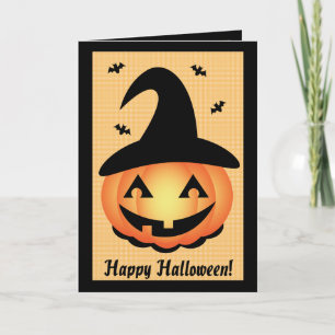 Happy Halloween - Pumpkin Witch Kaart