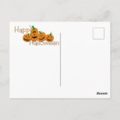 Happy Halloween Pumpkins and Haunted House Briefkaart (Achterkant)