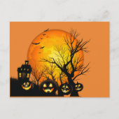 Happy Halloween Pumpkins and Haunted House Briefkaart (Voorkant)