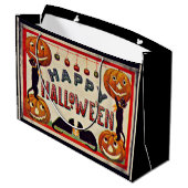  Happy Halloween Pumpkins Black Cats Groot Cadeauzakje (Achterkant Gekanteld)