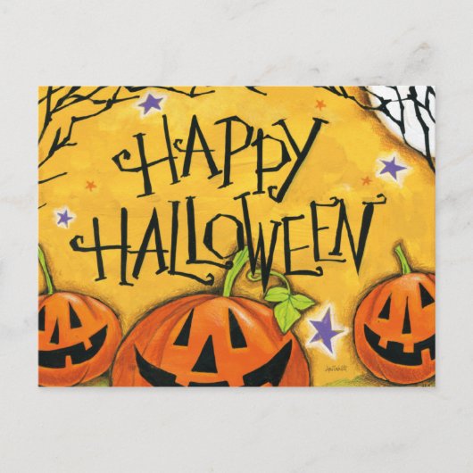 Happy Halloween Pumpkins Briefkaart (Voorkant)