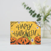 Happy Halloween Pumpkins Briefkaart (Staand voorkant)