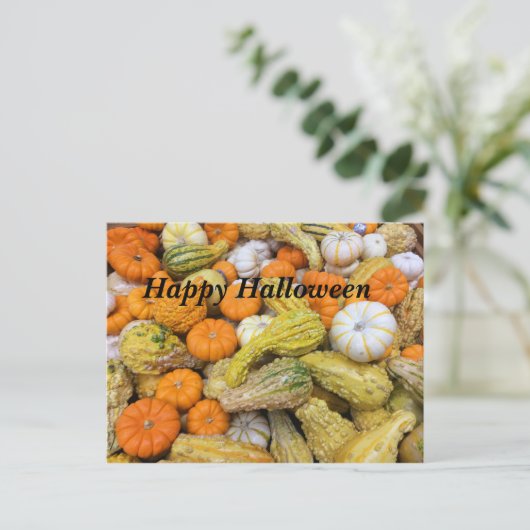 Happy Halloween Pumpkins Briefkaart (Staand voorkant)