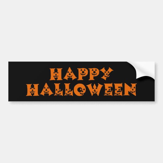 Happy Halloween Pumpkins Bumpersticker (Voorkant)