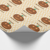 Happy Halloween Pumpkins Cadeaupapier (Hoek)