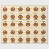 Happy Halloween Pumpkins Cadeaupapier (Vlak)