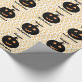 Happy Halloween Pumpkins Cadeaupapier (Hoek)