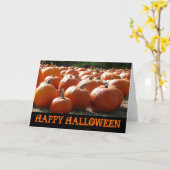 Happy Halloween Pumpkins Card Kaart (Gele Bloem)