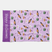 Happy Halloween Pumpkins drukte op Patroon Theedoek (Horizontaal)