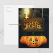 Happy Halloween Pumpkins Feestdagenkaart (Voorkant / Achterkant)