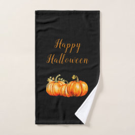 Happy Halloween Pumpkins Handdoek