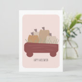 Happy Halloween Pumpkins in Wagon (Staand voorkant)