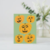 HAPPY HALLOWEEN Pumpkins Jack-O-Lantern Briefkaart (Staand voorkant)