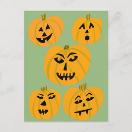 HAPPY HALLOWEEN Pumpkins Jack-O-Lantern Briefkaart