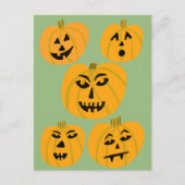 HAPPY HALLOWEEN Pumpkins Jack-O-Lantern Briefkaart (Voorkant)