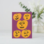 HAPPY HALLOWEEN Pumpkins Jack-O-Lantern Briefkaart (Staand voorkant)