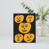 HAPPY HALLOWEEN Pumpkins Jack-O-Lantern Briefkaart (Staand voorkant)