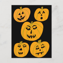 HAPPY HALLOWEEN Pumpkins Jack-O-Lantern Briefkaart