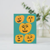 HAPPY HALLOWEEN Pumpkins Jack-O-Lantern Briefkaart (Staand voorkant)