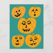 HAPPY HALLOWEEN Pumpkins Jack-O-Lantern Briefkaart (Voorkant)