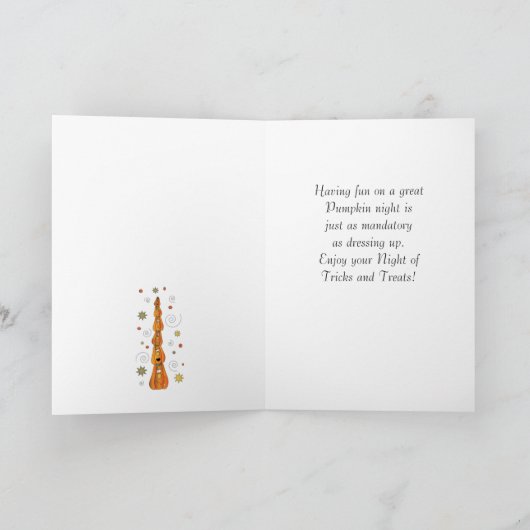 Happy Halloween Pumpkins Kaart (Binnen)