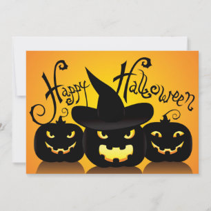 Happy Halloween Pumpkins Kaart