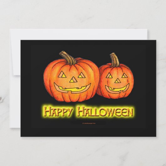 Happy Halloween Pumpkins Kaart (Voorkant)