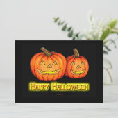Happy Halloween Pumpkins Kaart (Staand voorkant)