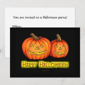 Happy Halloween Pumpkins Kaart (Voorkant / Achterkant)