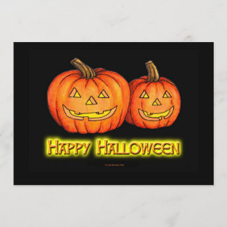 Happy Halloween Pumpkins Kaart