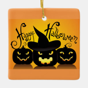 Happy Halloween Pumpkins Keramisch Ornament