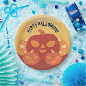 Happy Halloween! Pumpkins Paper Plate Papieren Bordje (Feest)