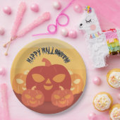 Happy Halloween! Pumpkins Paper Plate Papieren Bordje (Feest)