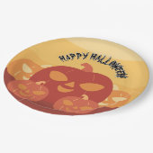 Happy Halloween! Pumpkins Paper Plate Papieren Bordje (Gekanteld)