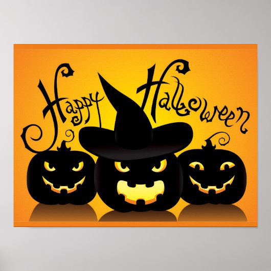 Happy Halloween Pumpkins Poster (Voorkant)