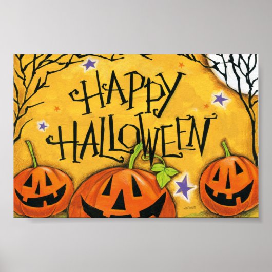 Happy Halloween Pumpkins Poster (Voorkant)