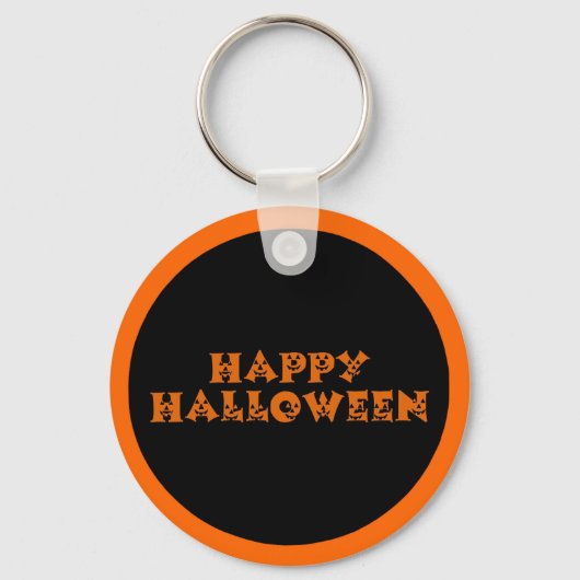 Happy Halloween Pumpkins Sleutelhanger (Voorkant)