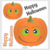 Happy Halloween Pumpkins Sticker (Vel)