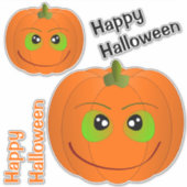 Happy Halloween Pumpkins Sticker (Voorkant)