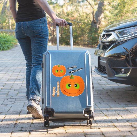 Happy Halloween Pumpkins Sticker (Koffer Insitu)