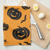 Happy Halloween Pumpkins Theedoek (Quarter Fold)