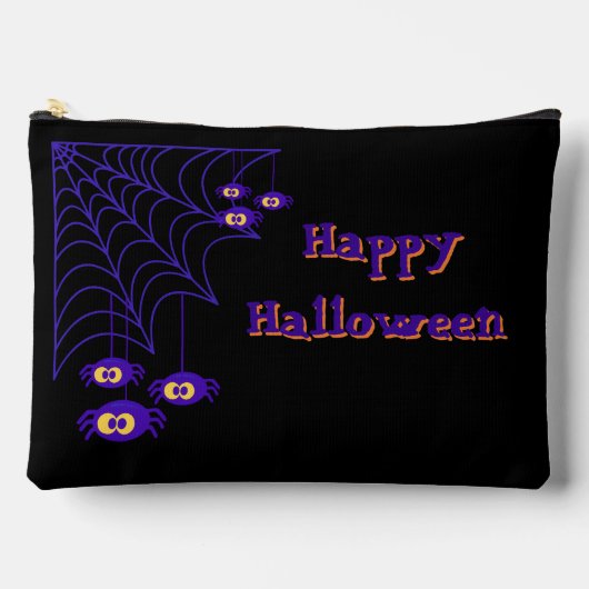Happy Halloween Purple & Black Spider Design Etui (Voorkant)