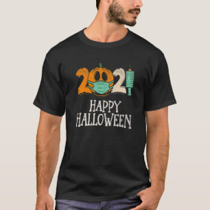 Happy Halloween Quarantine 2021 Funny Pumpkin in F T-shirt
