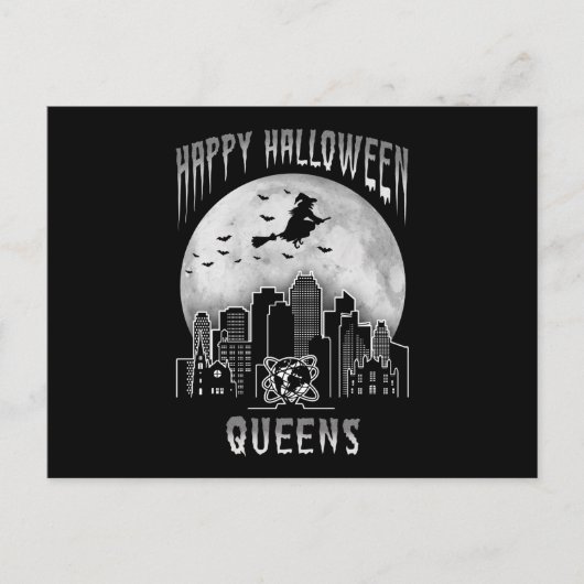 Happy Halloween Queens New York Briefkaart (Voorkant)