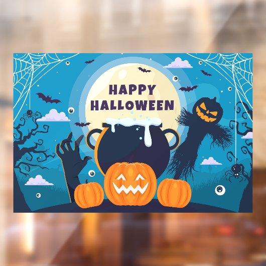 Happy Halloween Raamsticker (Vel 2)