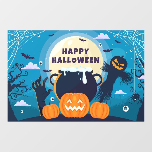 Happy Halloween Raamsticker (Vel)